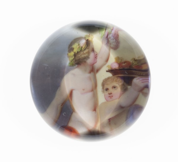 Paperweight, 19th century, European, Europe, Glass, Diam. 9.9 cm (3 7/8 in.)