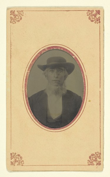 Untitled (Portrait of a Bearded Man with Hat), 1840–1900, American, 19th century, United States,