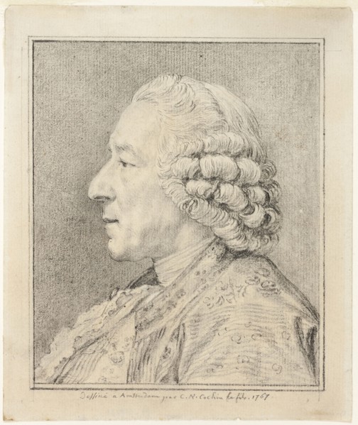 Bust of a Man in Profile to the Left, 1767, Charles-Nicholas Cochin the younger, French, 1715-1790,