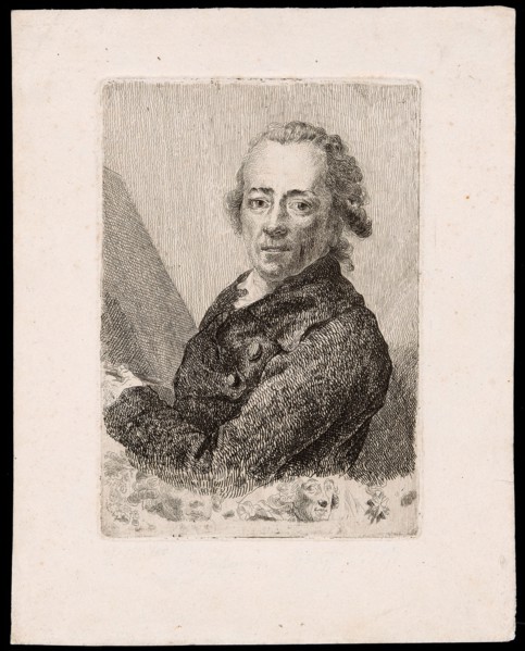 Self-Portrait before an Easel, c. 1787, Anton Graff, German, born Switzerland, 1736-1813, Germany,