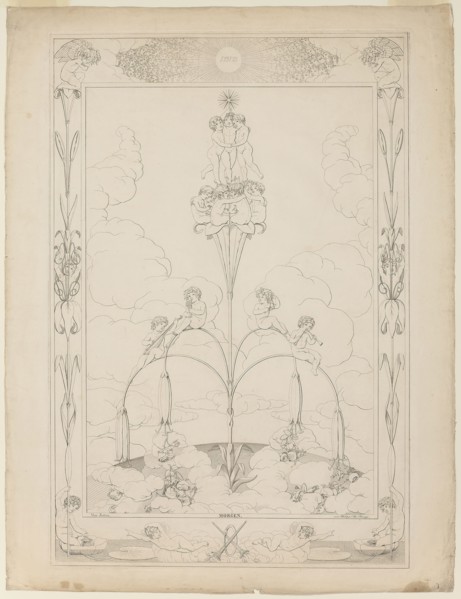 Morning, 1803/05, Phillip Otto Runge, German, 1777-1810, Germany, Etching and engraving on cream