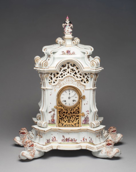 Clock, 1727/30, Meissen Porcelain Manufactory, German, founded 1710, Modeled by George Fritzsche