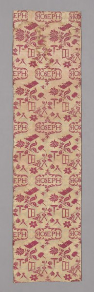 Panel, c. 1720, England or France, England, silk, satin weave with supplementary patterning wefts
