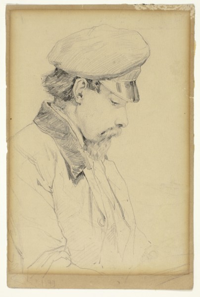 Profile Portrait of a Man Wearing a Cap, n.d., Unknown artist, German, 19th century, Germany,