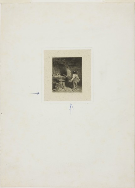 La petite forge, n.d., Charles Émile Jacque, French, 1813-1894, France, Etching on paper, 56 × 48
