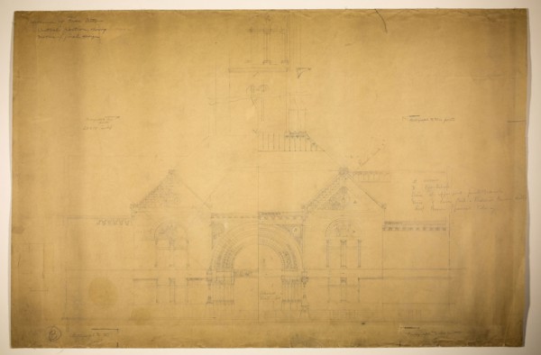Proposed Fine Arts Museum, World’s Columbian Exposition, Chicago, Illinois, Entrance Elevation, c.