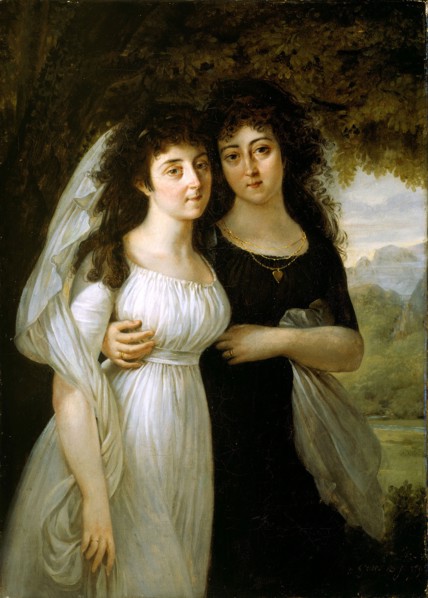 Portrait of the Maistre Sisters, 1796, Antoine-Jean Gros, French, 1771-1835, France, Oil on canvas,