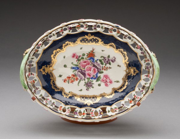 Basket, c. 1770, Worcester Porcelain Factory, Worcester, England, founded 1751, Worcester,