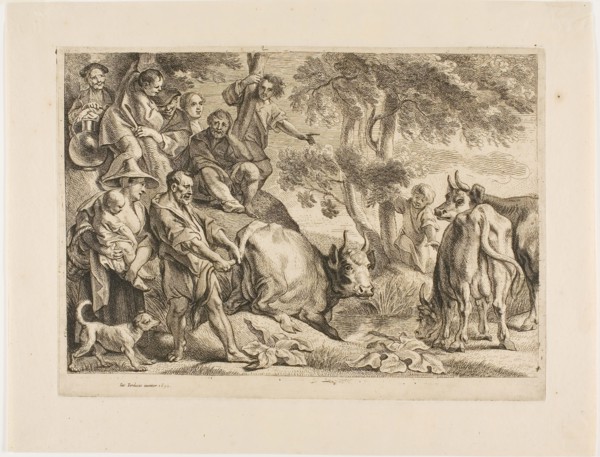 The Master Pulls the Cow Out of the Ditch by its Tail, 1652, Jacob Jordaens, Flemish, 1593-1678,
