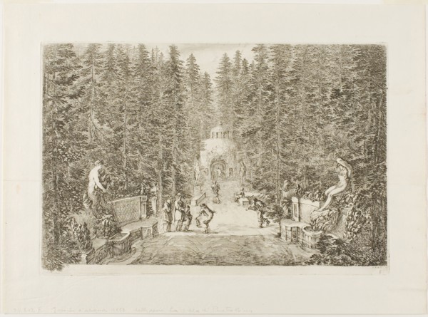Les jets d’eau sortant de terre, from Vues de la villa de Pratolino, 1653/55, Stefano della Bella,