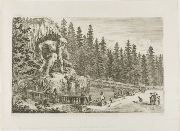The Colossal Statue of the Apennines, from Views of Villa di Pratolino, c. 1653, Stefano della