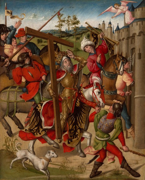 Emperor Heraclius Denied Entry into Jerusalem, 1460/80, Netherlandish, Netherlands, Tempera and oil