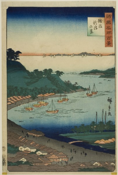 View of Niigata, Echigo Province (Echigo Niigata no kei) from the series One Hundred Famous Views
