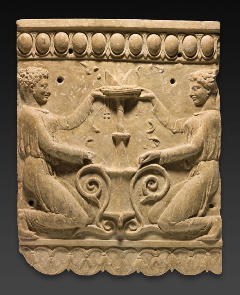 Relief Plaque, Early 1st century AD, Roman, Rome, terracotta, 58.8 × 46.9 × 5 cm (23 1/4 × 18 3/8 ×