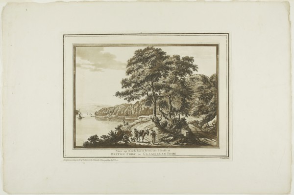 View Up Neath River from the House at Briton Ferry in Glamorgan Shire, from Twelve Views in