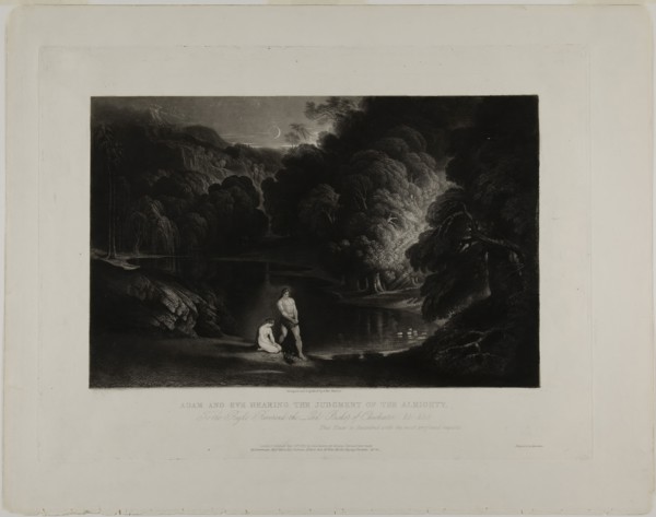 Adam and Eve Hearing the Judgement of the Almighty, from Illustrations of the Bible, 1831, John
