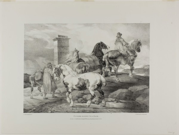 Horses Going to a Fair, plate 3 from Various Subjects Drawn from Life on Stone, 1821, Jean Louis