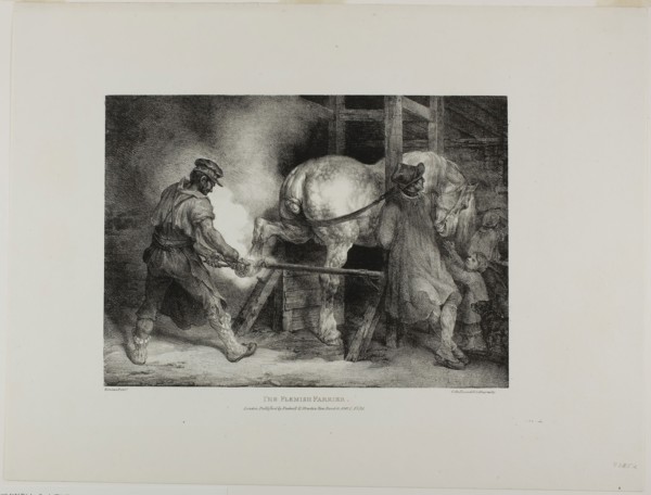 The Flemish Farrier, plate four from Various Subjects Drawn from Life on Stone, 1821, Jean Louis