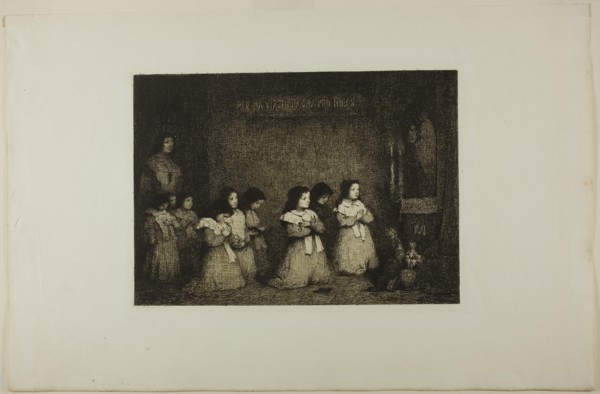 The Prayer, 1862, Théodule Augustin Ribot (French, 1823-1891), published by Alfred Cadart (French,