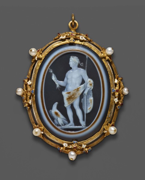 Cameo Portraying Emperor Claudius as Jupiter, Cameo: Roman, AD 41/54, Mount: Italian, late 16th
