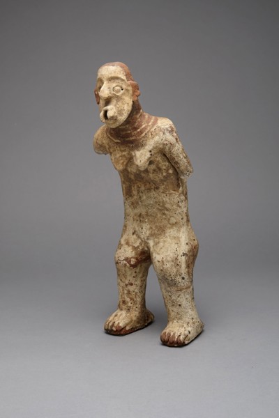 Standing Female Figure, c. A.D. 200, Nayarit, Nayarit, Mexico, Nayarit state, Ceramic and pigment,