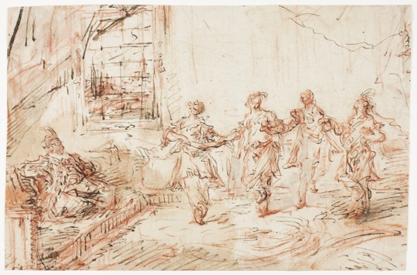 Harem Scene, n.d., Francesco Guardi, Italian, 1712-1793, Italy, Pen and brown and black ink, brush