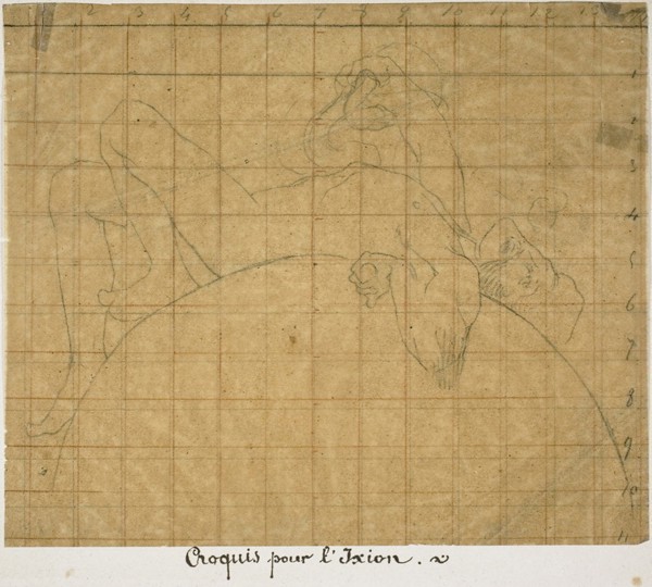 The Torment of Ixion, c. 1876, Jules-Élie Delaunay, French, 1828-1891, France, Graphite on tan wove