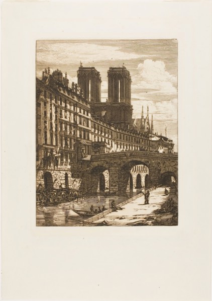 Le Petit Pont, Paris, 1850, Charles Meryon, French, 1821-1868, France, Etching and engraving in