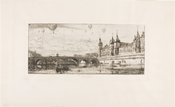 Pont-au-Change, Paris, 1854, Charles Meryon (French, 1821-1868), printed by Auguste Delâtre