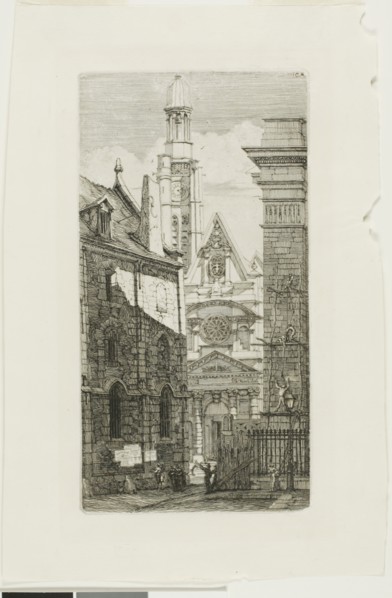 Church of St. Etienne du Mont, Paris, 1852, Charles Meryon, French, 1821-1868, France, Etching on