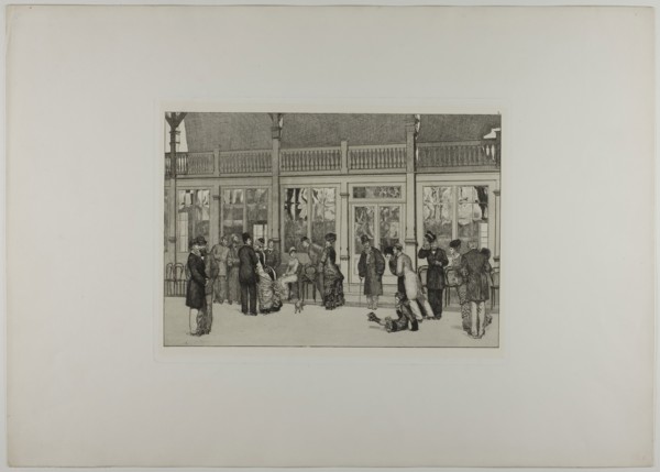 Place, plate one from A Glove, 1881, Max Klinger, German, 1857-1920, Germany, Ivory chine collé on