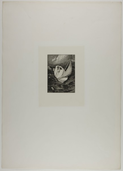 Rescue, plate four from A Glove, 1881, Max Klinger, German, 1857-1920, Germany, Etching on ivory