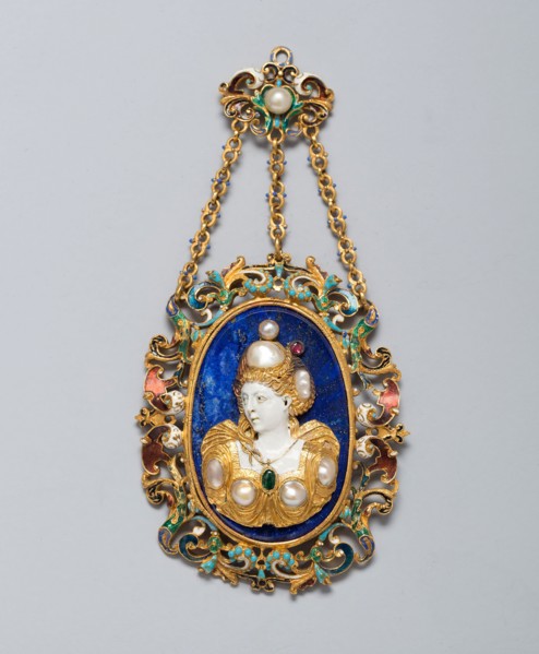 Pendant with the Bust of a Woman, 1550/1600 with 19th–century additions, Northern European, France,