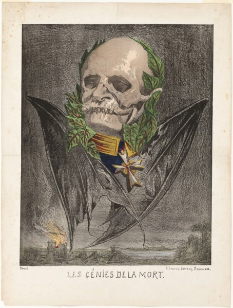 Wilhelm I, King of Prussia, from Les Génies de la Mort, 1870, Edmond Guilliaume, French, active