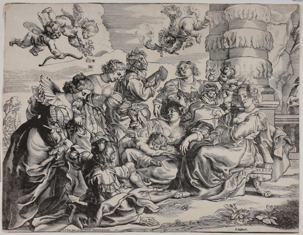 The Garden of Love, Left Half, with Seated Woman, c. 1631, Christoffel Jegher (Flemish,