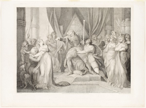 Lear Casting out his Daughter Cordelia, 1792, Richard Earlom (British, 1743-1822), after Henry