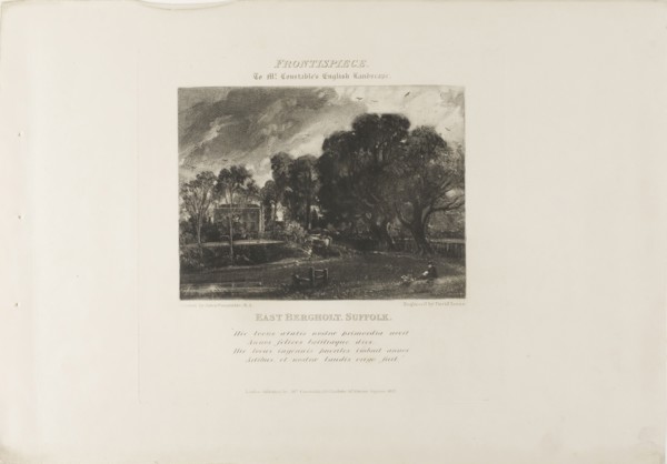 The River Stour, from Various Subjects of English Landscape Scenery, 1830, David Lucas (English,