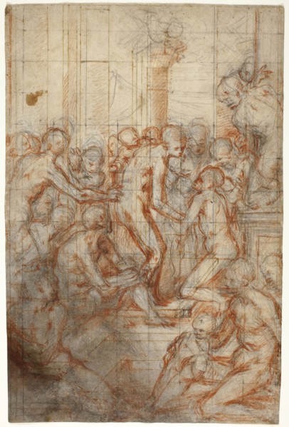 Study for the Purification of the Virgin, c. 1577, Giovanni Battista Naldini, Italian, 1537-1591,