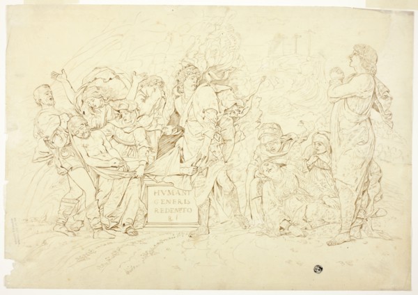 The Entombment of Christ, n.d., Andrea Mantegna, after, Italian, 1431-1506, [1465/1475], Italy, Pen