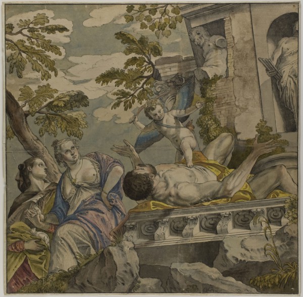 Allegory of Love: Scorn, n.d., after Paolo Caliari, called Veronese, Italian, 1528-1588, Italy, Pen