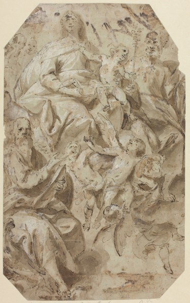 Madonna and Child with Saints, n.d., Attributed to Giovanni Battista Carlone, Italian, 1592-1677,