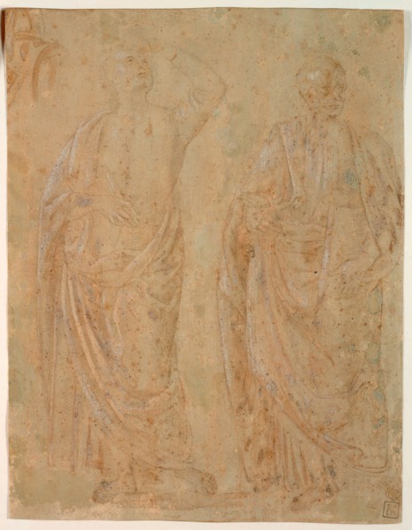 Two Standing Draped Male Figures, n.d., Pietro di Cristoforo Vannucci, called Perugino, after,