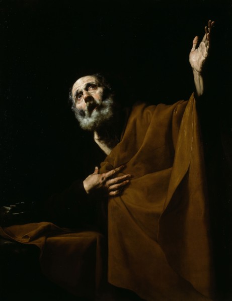 Penitent Saint Peter, 1628/32, Jusepe de Ribera, Spanish, 1588–1652, Spain, Oil on canvas, 49 3/4 ×