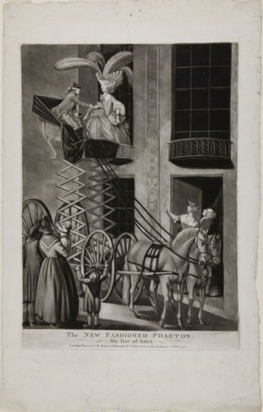 The New Fashion Phaeton, February 22, 1776, Attributed to Philip Dawe, English, 1750-1785, England,