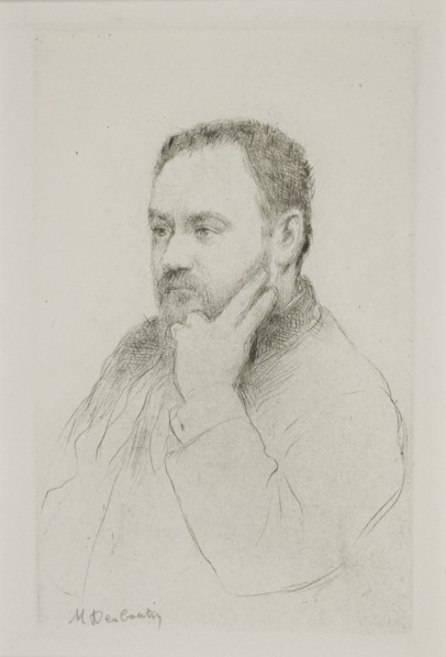 Portrait of Emile Zola, 1875, Marcellin Gilbert Desboutin, French, 1823-1902, France, Drypoint,