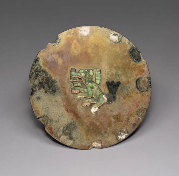 Mirror with Jaguar or Coyote Mosaic, A.D. 500/600, Teotihuacan, Teotihuacan, Mexico, México, Iron