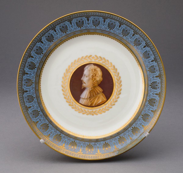 Plate, 1834, Sèvres Porcelain Manufactory, French, founded 1740, Sèvres, Soft-paste porcelain,
