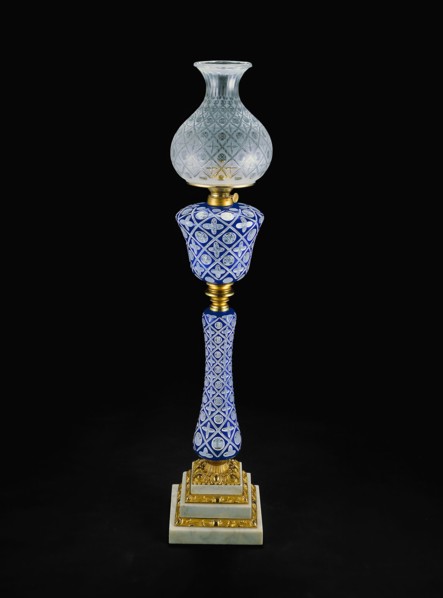 Double-Plated Lamp, c. 1865, Boston and Sandwich Glass Company, American, 1825–1888, Sandwich,