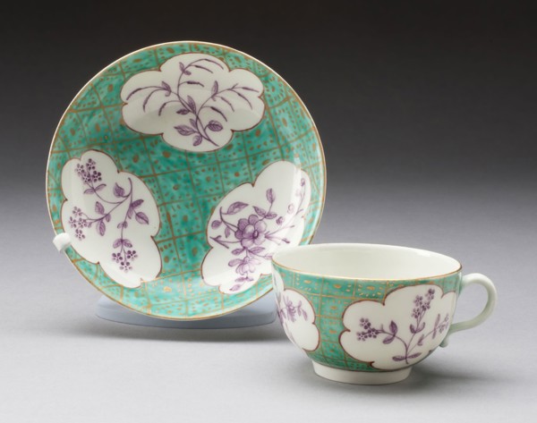 Cup and Saucer, c. 1770, Worcester Porcelain Factory, Worcester, England, founded 1751, Worcester,