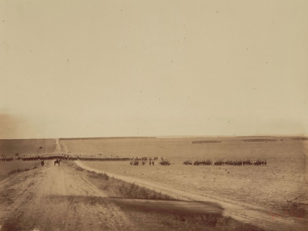 Maneuvers, Camp de Châlons, 1857, Gustave Le Gray, French, 1820–1884, France, Albumen print, from
